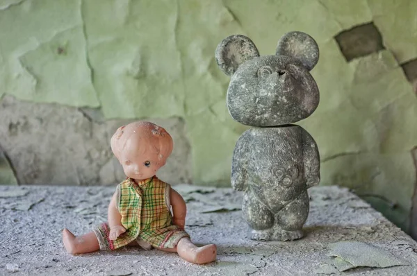 Brinquedos Berços Jardim Infância Prypiat Zona Exclusão Chernobyl Usina Nuclear — Fotografia de Stock