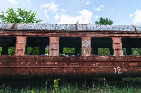 Gare Abandonnée Prypiat Zone Exclusion Tchernobyl Centrale Nucléaire Tchernobyl Zone — Photo