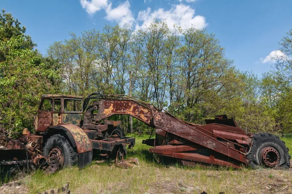 Véhicules Liquides Radioactifs Abandonnés Prypiat Zone Exclusion Tchernobyl Centrale Nucléaire — Photo