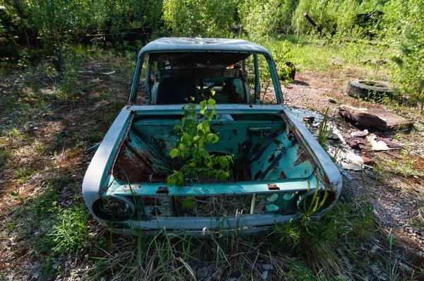 Poste Police Dans Zone Exclusion Prypiat Tchernobyl Centrale Nucléaire Tchernobyl — Photo