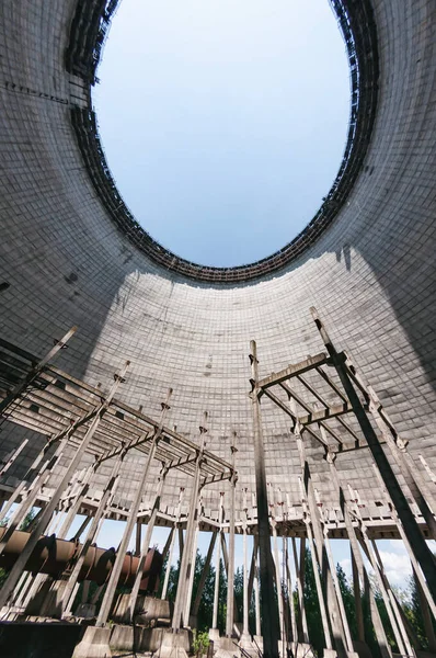 Montón Enfriamiento Del Edificio Reactores Pripyat Zona Exclusión Chernobyl Chernóbil — Foto de Stock