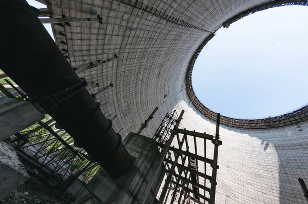 Montón Enfriamiento Del Edificio Reactores Pripyat Zona Exclusión Chernobyl Chernóbil — Foto de Stock