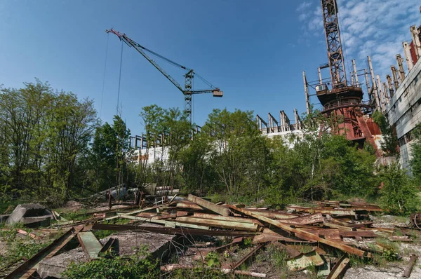 Reaktorépület Pripyat Ban Csernobilban Csernobili Atomerőmű Elidegenítési Övezet Ukrajnában Szovjetunió — Stock Fotó