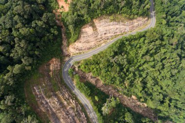 Kamboçya 'daki Bokor Yolu, Bokor Ulusal Parkı Kamboçya Hava Aracı Fotoğrafı Asya