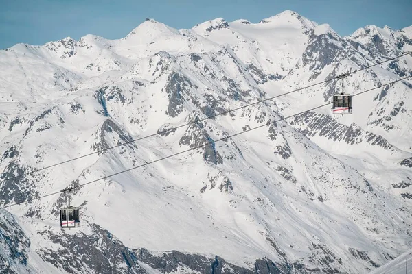 Les Deux Alpes Resort Zimě Hory Francouzských Alpách Rhone Alpes — Stock fotografie