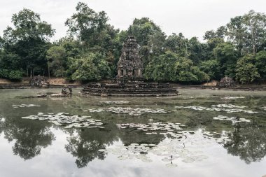 Kamboçya 'daki Angkor wat tapınağı kompleksi, Asya' daki Siem Reap Budist tapınağı