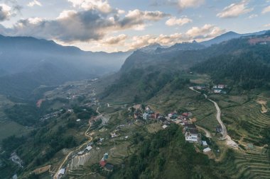 Pirinç tarlaları, pirinç tarlaları Paddy Sa Pa Lao Cai Vietnam 'da.