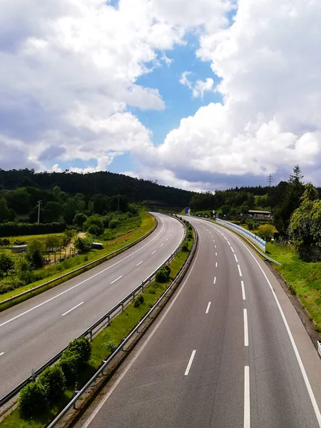 Empty Highway Coronavirus Pandemic Portugal — Stock Photo, Image