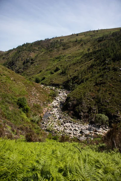 Río Cavado Cabril Siguiendo Valle Piedras Fuelle Escondidas — Foto de Stock