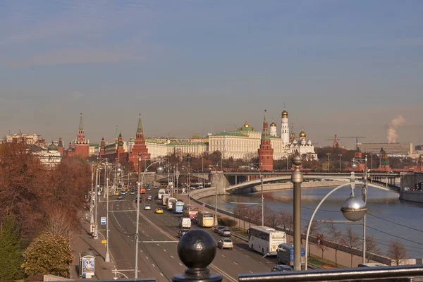 Vista Del Kremlin Moscú Desde Puente Patriarcal — Foto de Stock