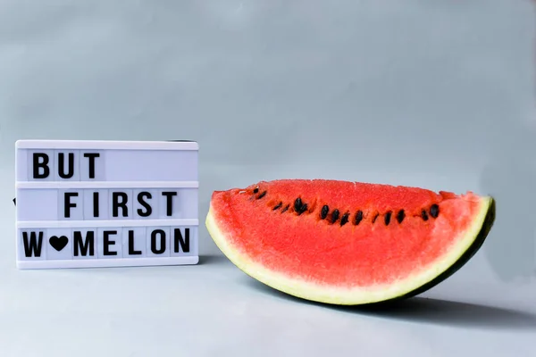Watermelon Juice Grey Background — Stock Photo, Image