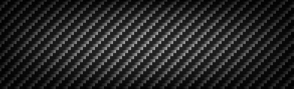 Panoramiczna Faktura Czarnego Szarego Włókna Węglowego Ilustracja Wektora — Wektor stockowy