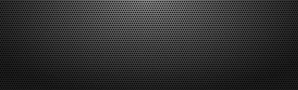 Texture Panoramique Fibre Carbone Noire Grise Illustration Vectorielle — Image vectorielle
