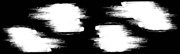 Mancha Pintura Blanca Sobre Fondo Panorámico Negro Ilustración Vectorial — Vector de stock