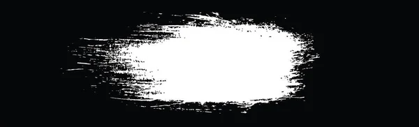 Frottis Peinture Blanche Sur Fond Panoramique Noir Illustration Vectorielle — Image vectorielle