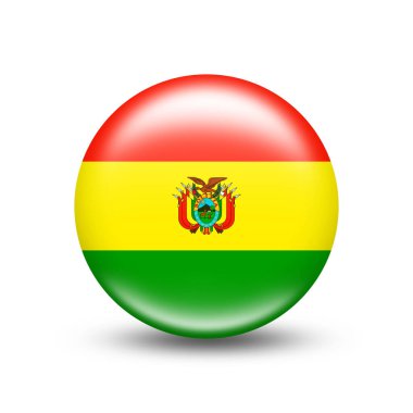 Beyaz gölgeli Bolivya bayrağı - illüstrasyon