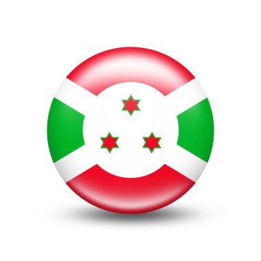 Beyaz gölgeli Burundi bayrağı - illüstrasyon