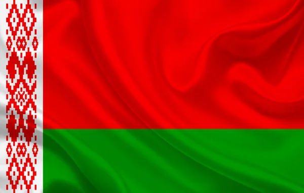 Belarus Country Flag Wavy Silk Fabric Background Panorama Illustration — Stock Photo, Image