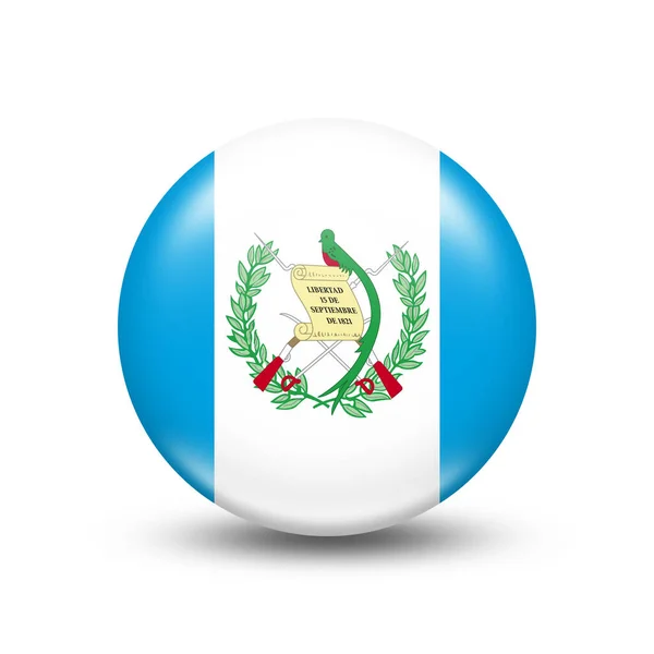 Σημαία Της Γουατεμάλας Στη Σφαίρα Λευκή Σκιά Εικονογράφηση — Φωτογραφία Αρχείου