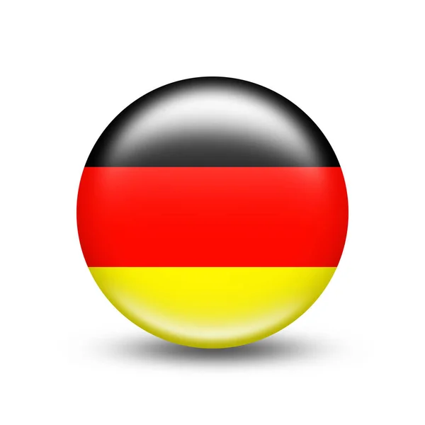 Σημαία Γερμανίας Λευκή Σκιά Εικονογράφηση — Φωτογραφία Αρχείου