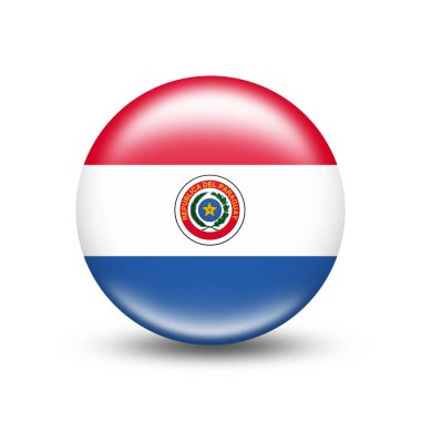 Beyaz gölgeli Paraguay bayrağı - illüstrasyon
