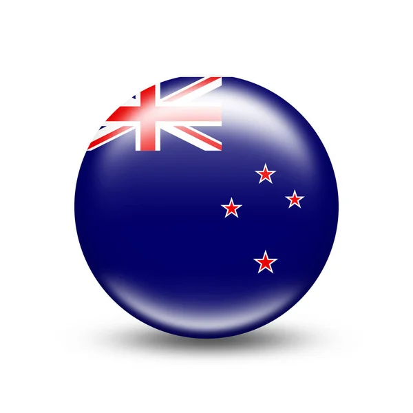 Flaga Nowej Zelandii Postaci Walizki Podróżnej Białym Tle Ilustracja — Zdjęcie stockowe