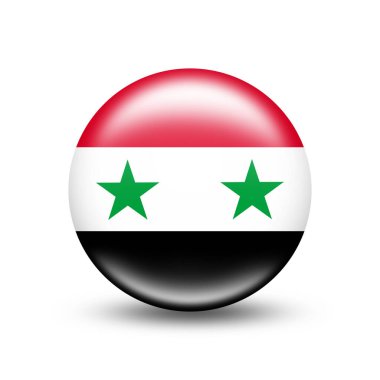 Beyaz gölgeli Suriye bayrağı - illüstrasyon