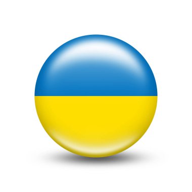 Beyaz gölgeli Ukrayna bayrağı - illüstrasyon