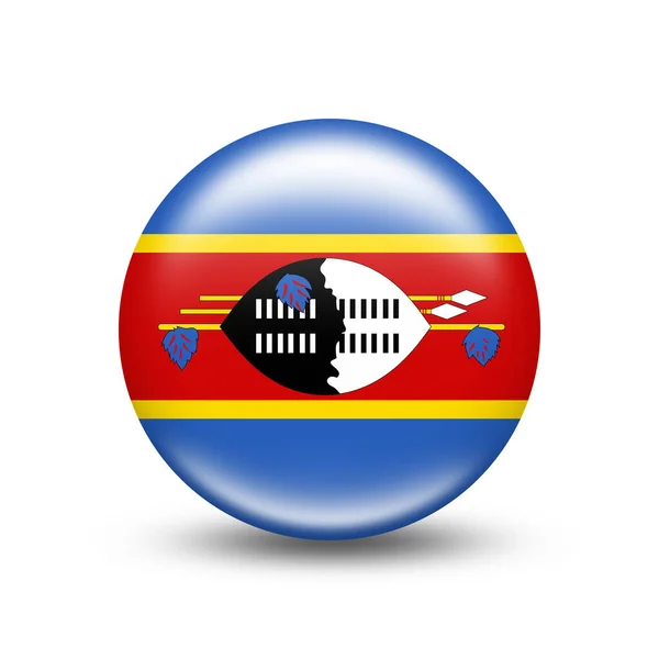 Beyaz Gölgeli Svaziland Bayrağı — Stok fotoğraf