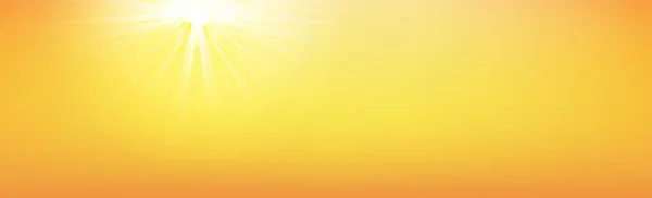 Яркое Солнце Желто Оранжевом Фоне — стоковый вектор