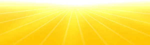 Strahlende Sonne Auf Gelb Orangefarbenem Hintergrund — Stockvektor