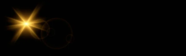 Панорамное Солнце Черном Фоне — стоковый вектор