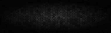 Siyah ve gri karbon fiberin panoramik dokusu - Vektör illüstrasyonu