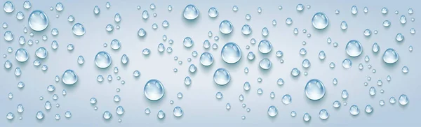 淡蓝色背景上的水滴 — 图库照片