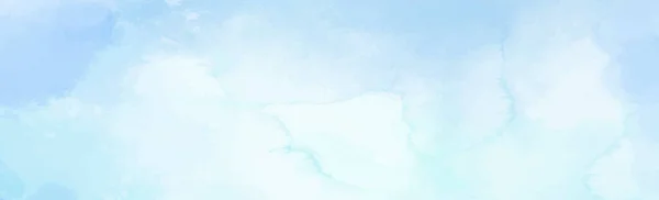 白い背景にリアルなブルーの水彩画のテクスチャ ベクトルイラスト — ストックベクタ