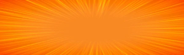 Panoramic Orange Comic Zoom Lines Векторная Иллюстрация — стоковый вектор