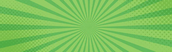 線でパノラマの緑の漫画のズーム ベクトルイラスト — ストックベクタ