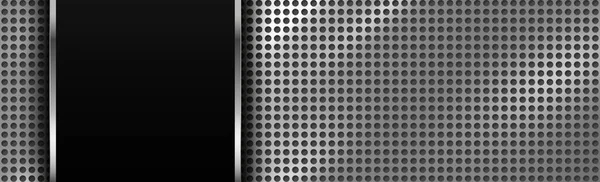 Texturpanorama Aus Metall Mit Reflexion Mit Perforation Illustration — Stockfoto