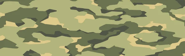 Militar Caça Padrão Panorâmico Cáqui Geométrico Sem Costura Ilustração Vetorial —  Vetores de Stock