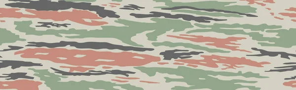 Militär Oder Jagdpanorama Khaki Geometrisches Nahtloses Muster Vektorillustration — Stockvektor