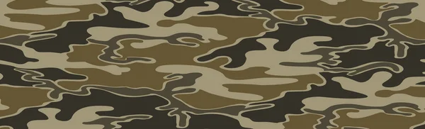 Militär Oder Jagdpanorama Khaki Geometrisches Nahtloses Muster Vektorillustration — Stockvektor