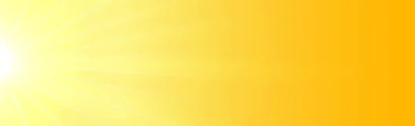 Яскраве Сонце Жовто Оранжевому Тлі Ілюстрація — стоковий вектор