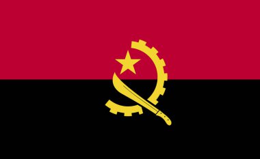 Cezayir ulusal bayrağı tam oranda - Vektör illüstrasyonu