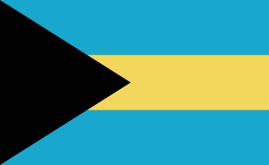 Bahamalar 'ın ulusal bayrağı - Vektör illüstrasyonu