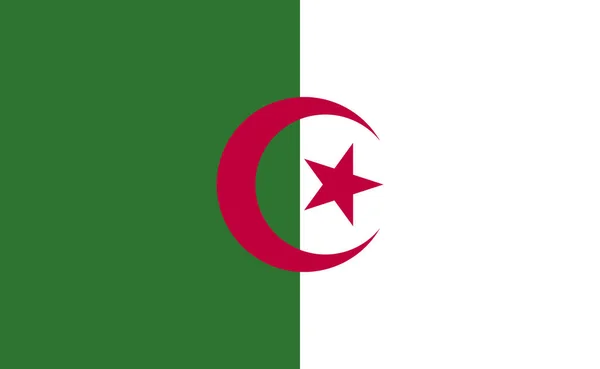Bandeira Nacional Argélia Proporções Exatas Ilustração Vetorial — Vetor de Stock