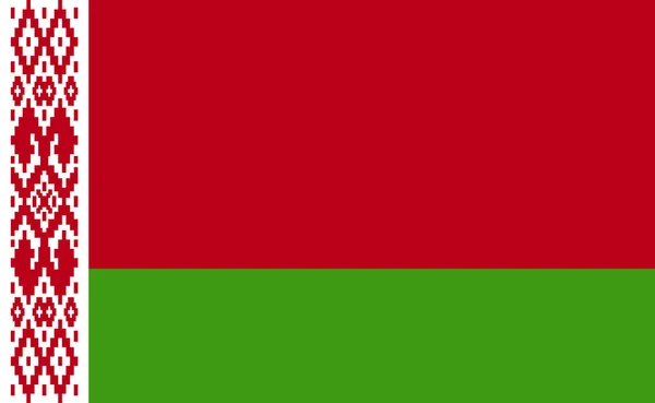 Běloruská Národní Vlajka Přesném Poměru Vektorová Ilustrace — Stockový vektor
