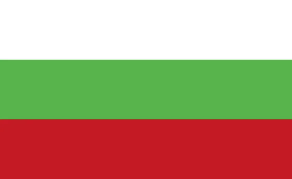 Bulgarische Nationalflagge Exakten Proportionen Vektorillustration — Stockvektor