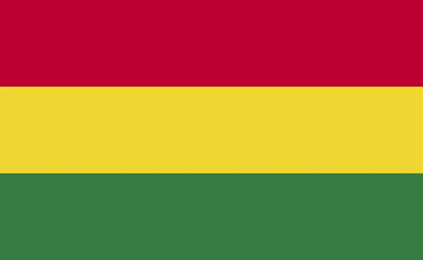 Boliviens Nationalflagge Exakten Proportionen Vektorillustration — Stockvektor