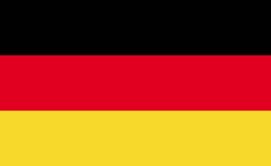 Tam oranlarda Almanya ulusal bayrağı - Vektör illüstrasyonu