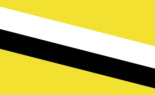 Bruneis Nationalflagge Exakten Proportionen Vektorillustration — Stockvektor